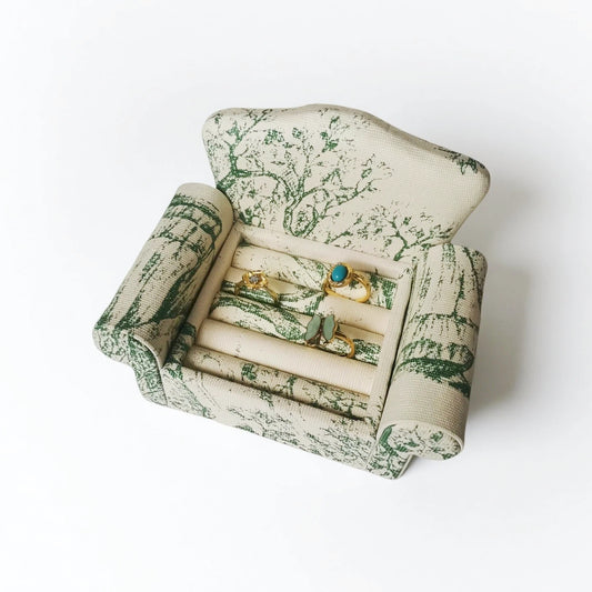 Green Mini Sofa Jewelry Holder