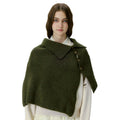 Green woolen cape for women winter dress