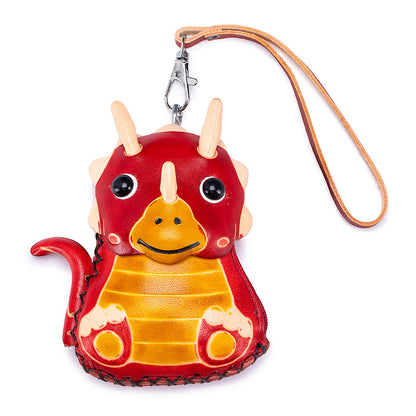 Handmade Leather Animal Coin Purse – Zodiac Wrist Bag & Key Pouch