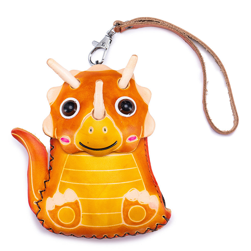Handmade Leather Animal Coin Purse – Zodiac Wrist Bag & Key Pouch