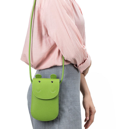 Hippo Shoulder Bag – Genuine Cowhide Animal Novelty Bag