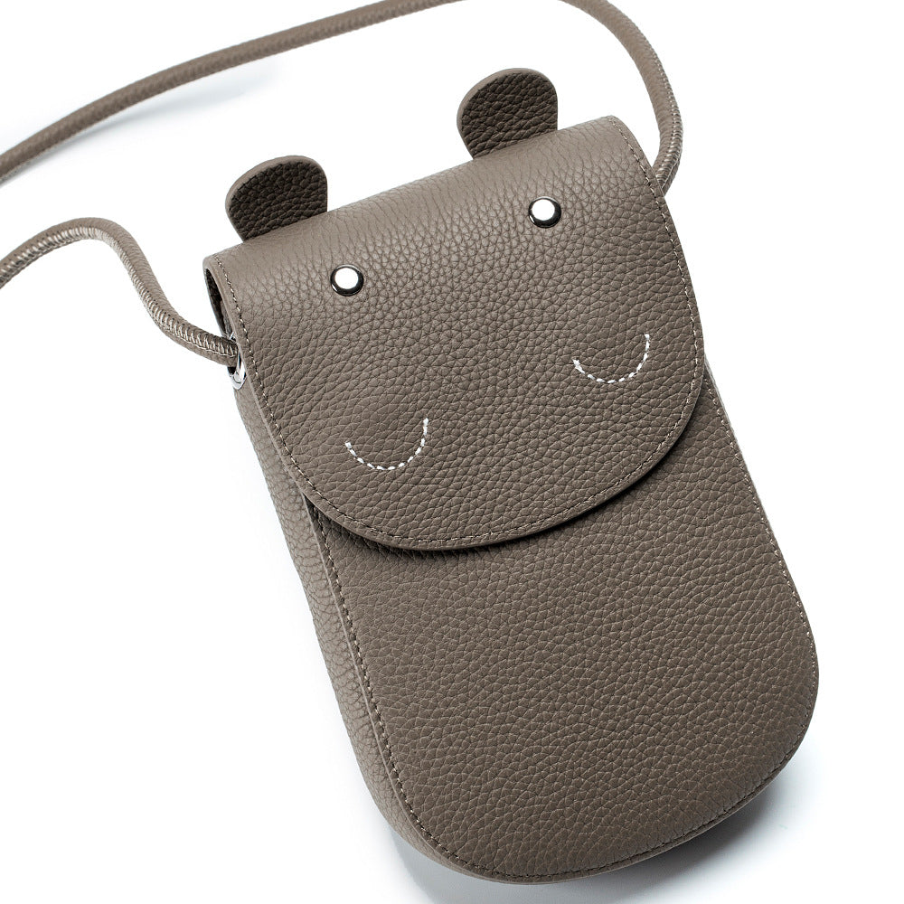 Hippo Shoulder Bag – Genuine Cowhide Animal Novelty Bag