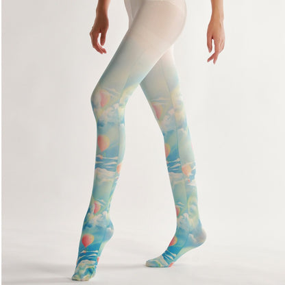 Hot air balloon Women Tights with high elasticity and shaping fit, suitable for events, cosplay, street style, and gifting girls at Christmas