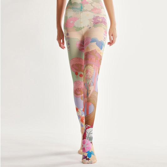 Japanese Kimono-Style Tights with high elasticity and shaping fit, suitable for events, cosplay, street style, and gifting girls at Christmas