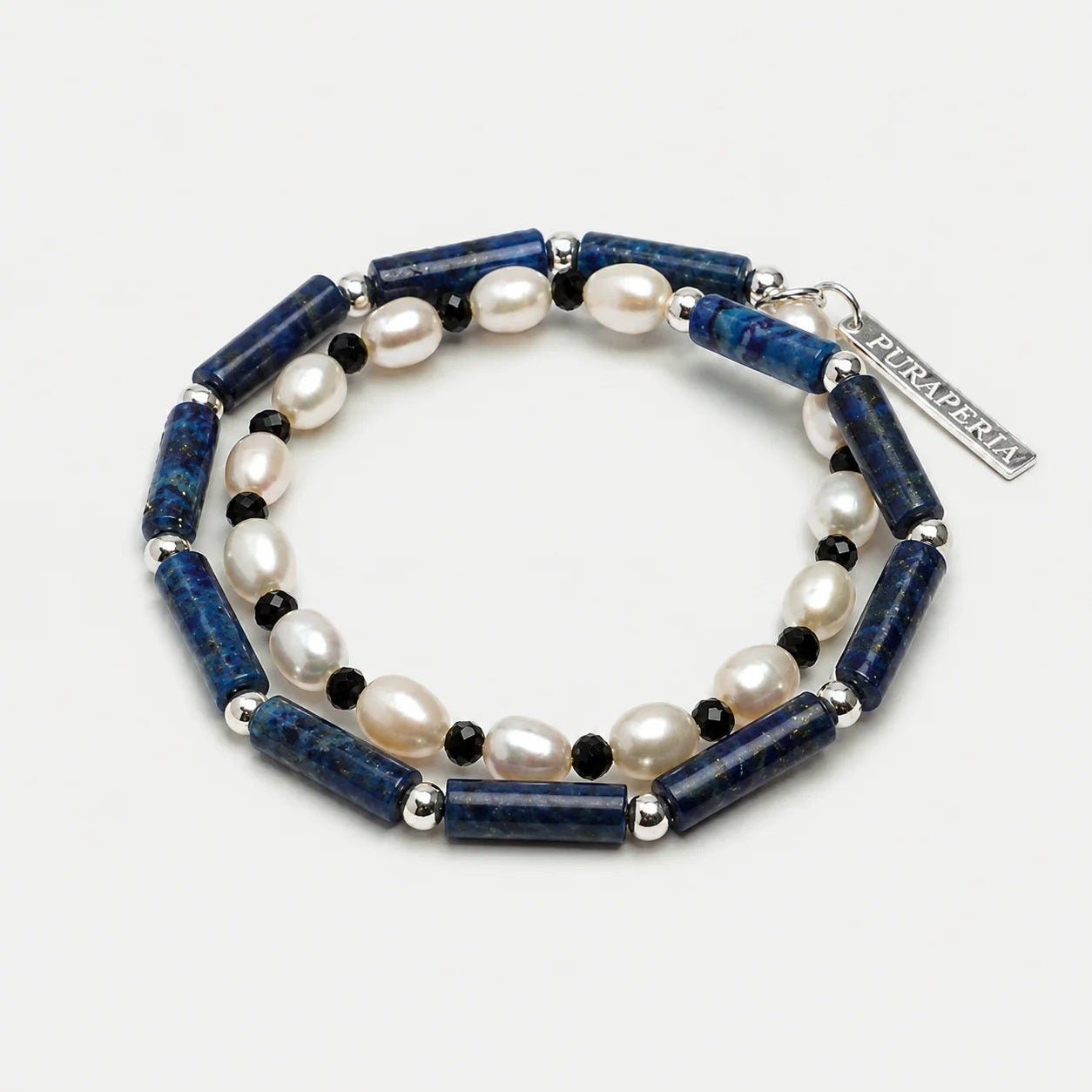 Lapis Lazuli Double-Layer Pearl Bracelet