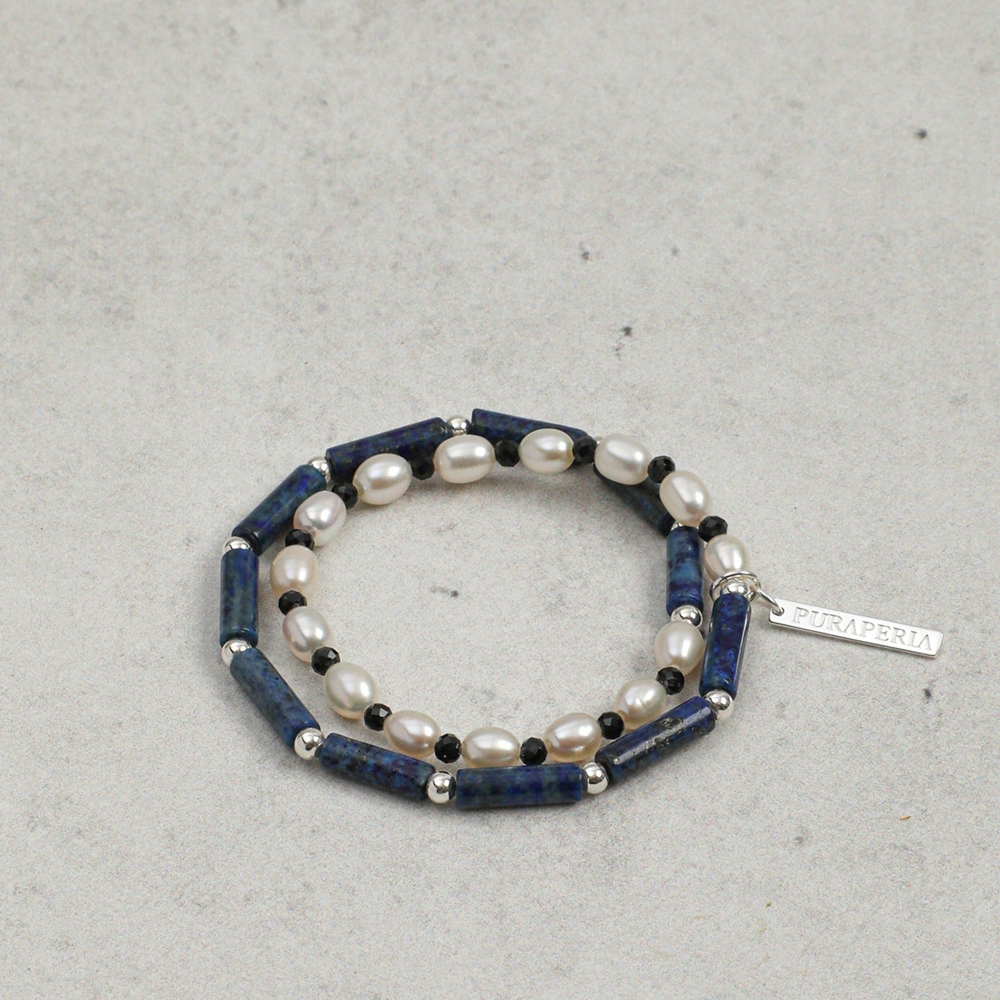Lapis Lazuli Double-Layer Pearl Bracelet
