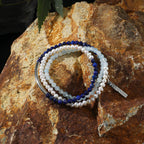 Lapis Lazuli & Pearl Three-Layer Bracelet