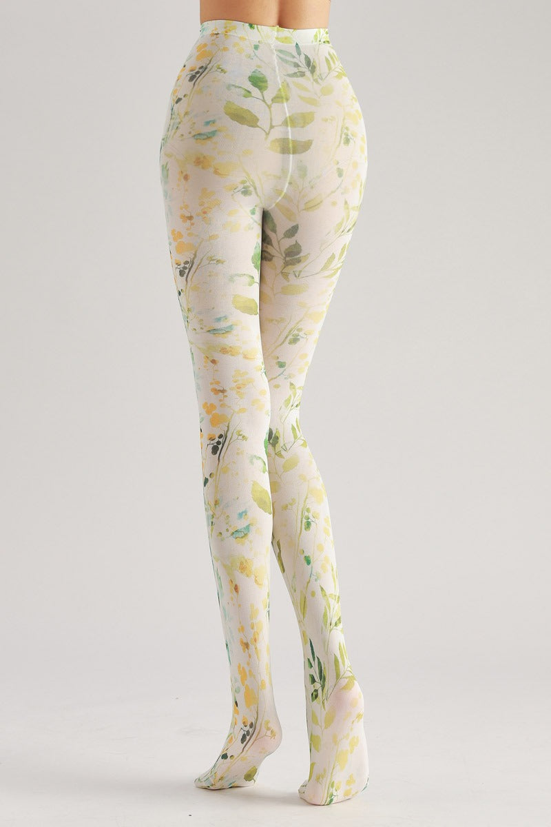 Leaf Country Style Tights with high elasticity and compression,shaping fit and ideal for weddings, parties, ethnic outfits, and street fashion