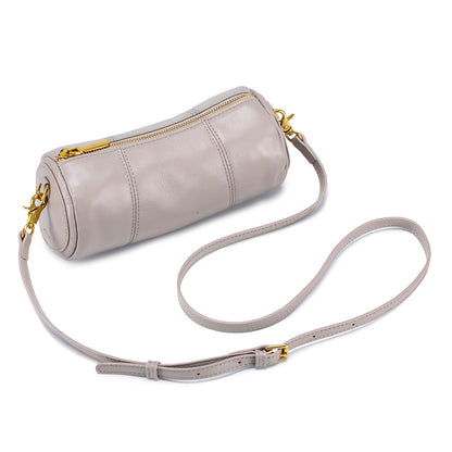 Leather Barrel Bag – Retro Cylindrical Underarm & Shoulder Bag