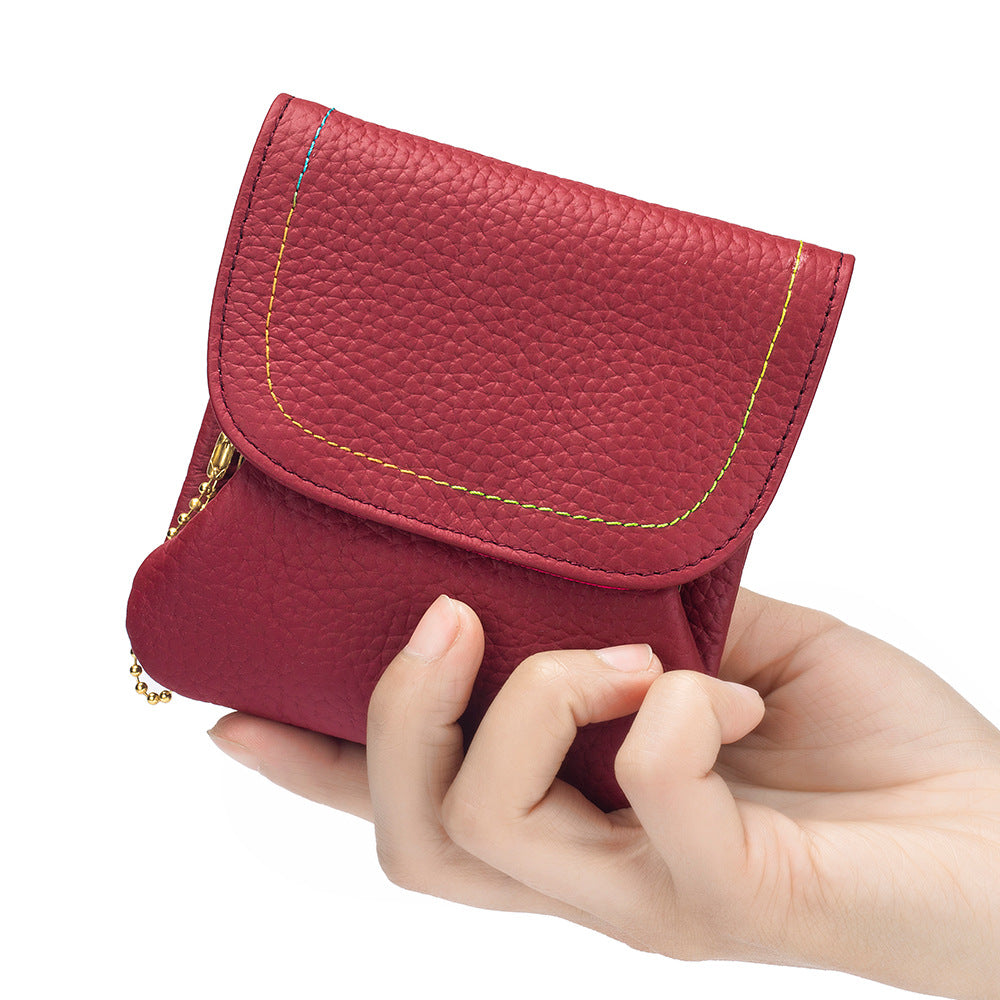 Leather Chain Wallet – Minimalist Coin & Card Bag with Chain Strap