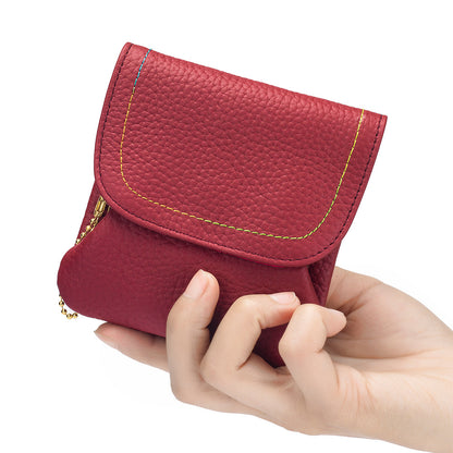 Leather Chain Wallet – Minimalist Coin & Card Bag with Chain Strap