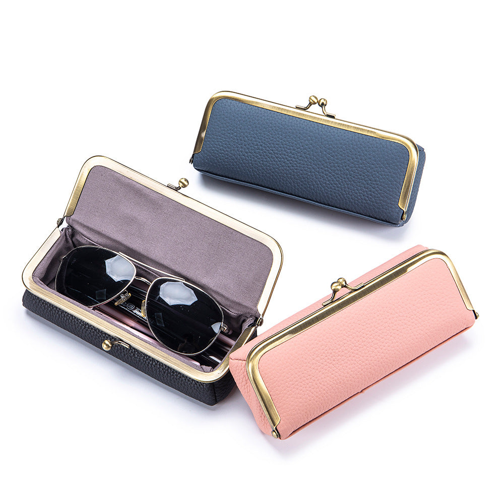 Leather Clip Sunglasses Case – Creative Portable Eyewear Storage Bag