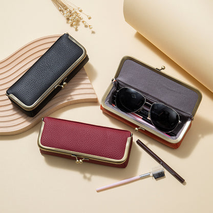 Leather Clip Sunglasses Case – Creative Portable Eyewear Storage Bag