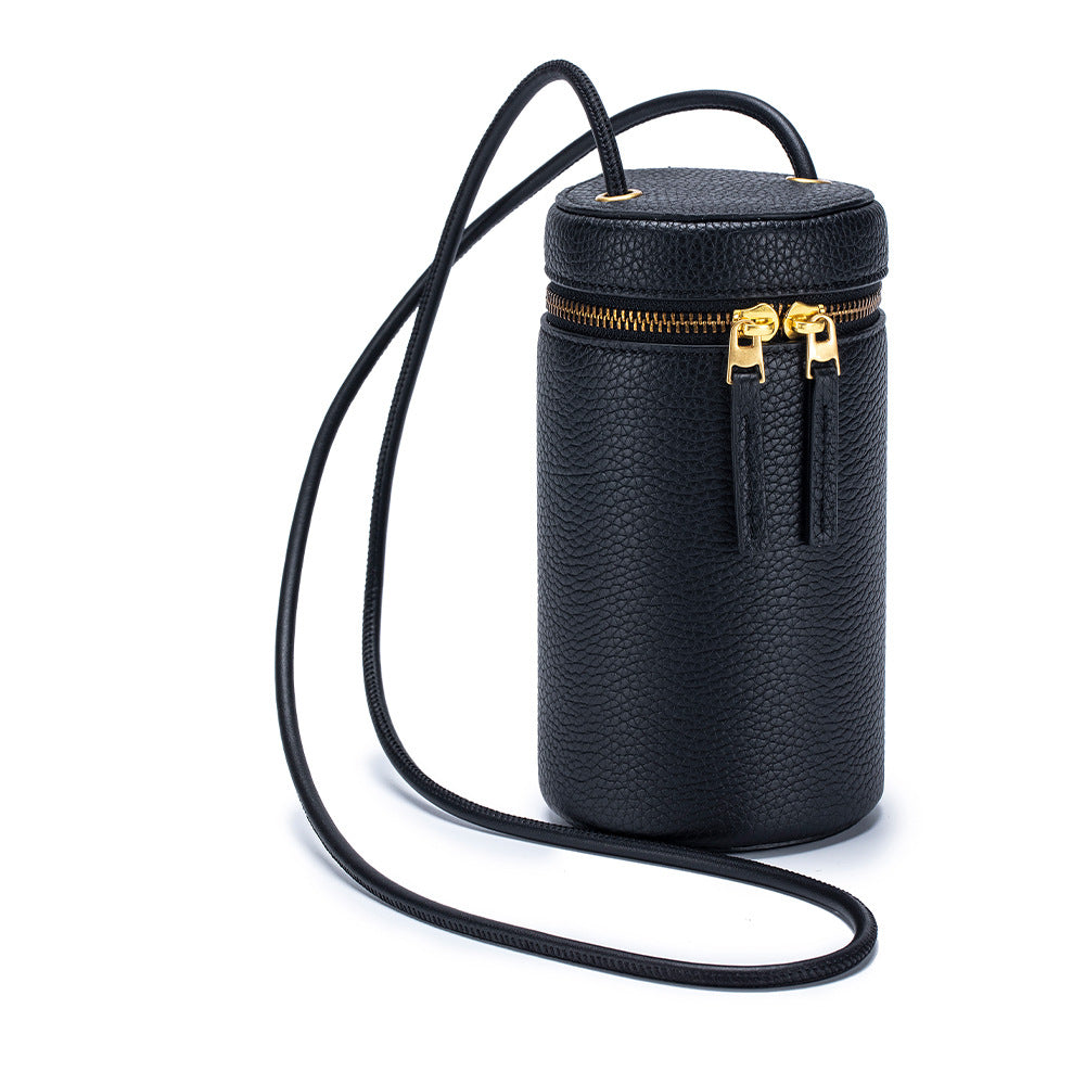 Leather Crossbody Bucket Bag – Genuine Cowhide Shoulder Bag