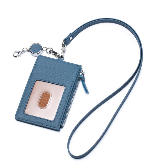 Leather Lanyard ID Card Holder – Multi-Functional Neck Card Bag