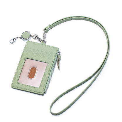 Leather Lanyard ID Card Holder – Multi-Functional Neck Card Bag