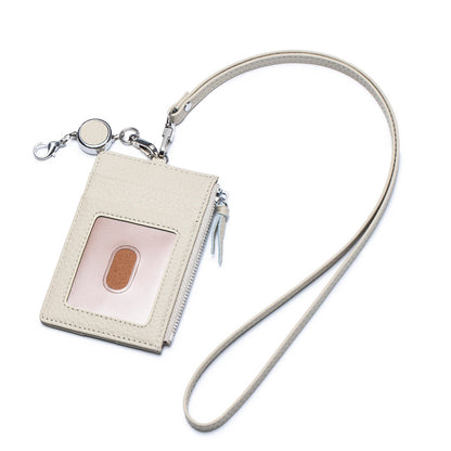 Leather Lanyard ID Card Holder – Multi-Functional Neck Card Bag