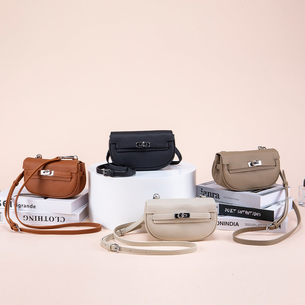 Leather Shoulder Messenger Bag – Lightweight Cowhide Crossbody Bag