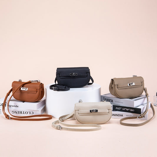 Leather Shoulder Messenger Bag – Lightweight Cowhide Crossbody Bag