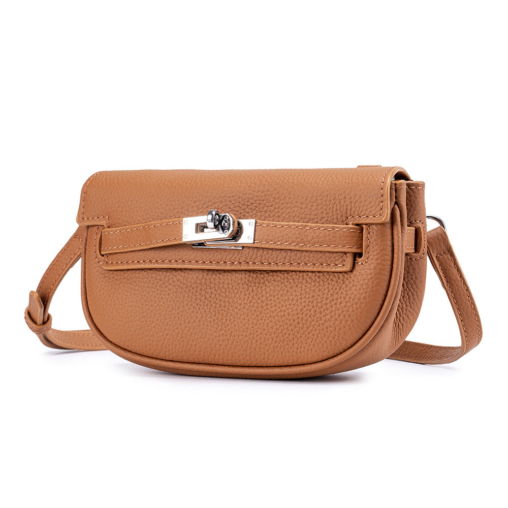 Leather Shoulder Messenger Bag – Lightweight Cowhide Crossbody Bag