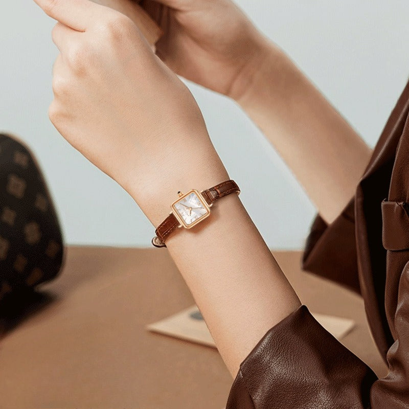 Leather Square watch Brand Strap