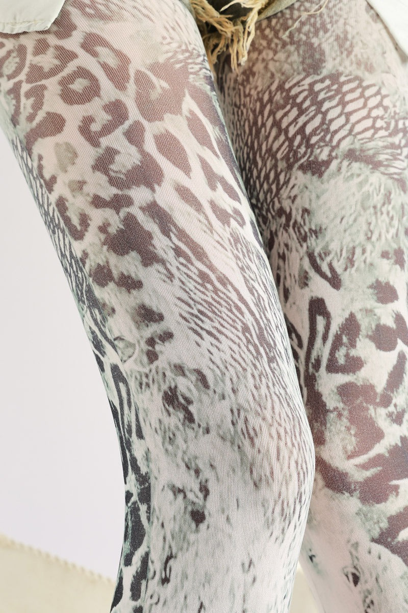 Leopard Print Fashion Tights Women's Fancy Dress Costume Accessories, Perfect for Parties, Office, Street Fashion, and Daily Wear