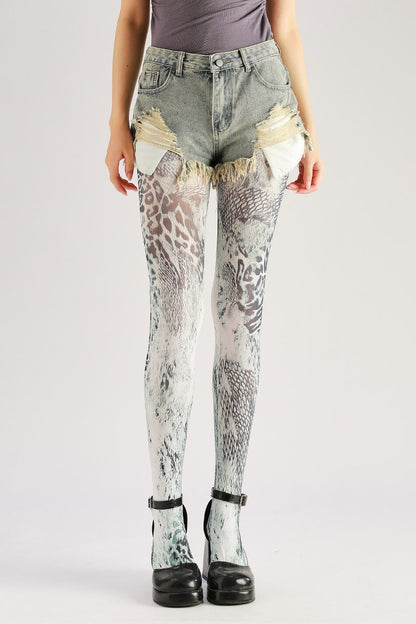 Leopard Print Fashion Tights Women's Fancy Dress Costume Accessories, Perfect for Parties, Office, Street Fashion, and Daily Wear