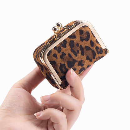 Leopard Print Leather Jewellery Pouch – Cowhide Ring & Accessory Storage Bag