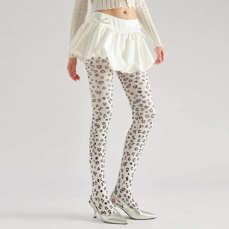 Leopard Print Women Tights  Perfect for Parties, Office, Street Fashion, and Daily Wear