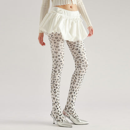 Leopard Print Women Tights  Perfect for Parties, Office, Street Fashion, and Daily Wear