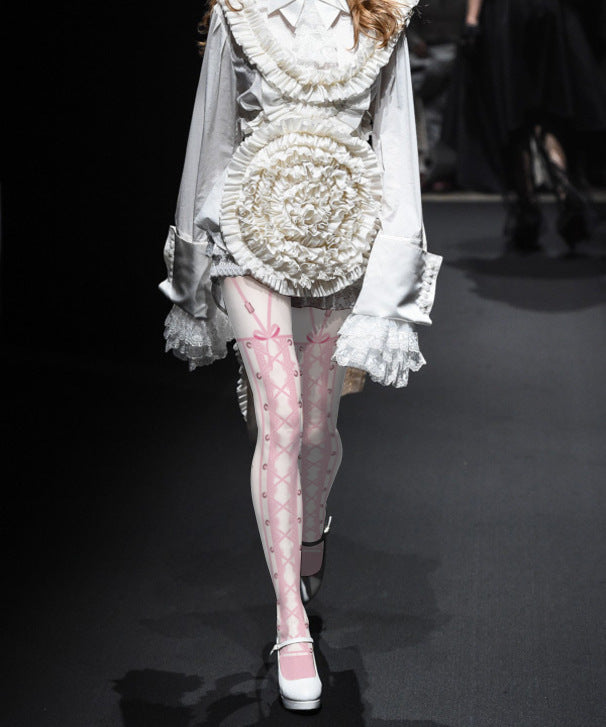 Lolita Cosplay Pink Tights