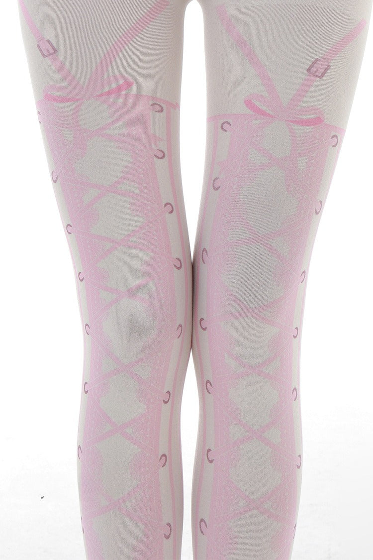 Lolita Cosplay Pink Tights