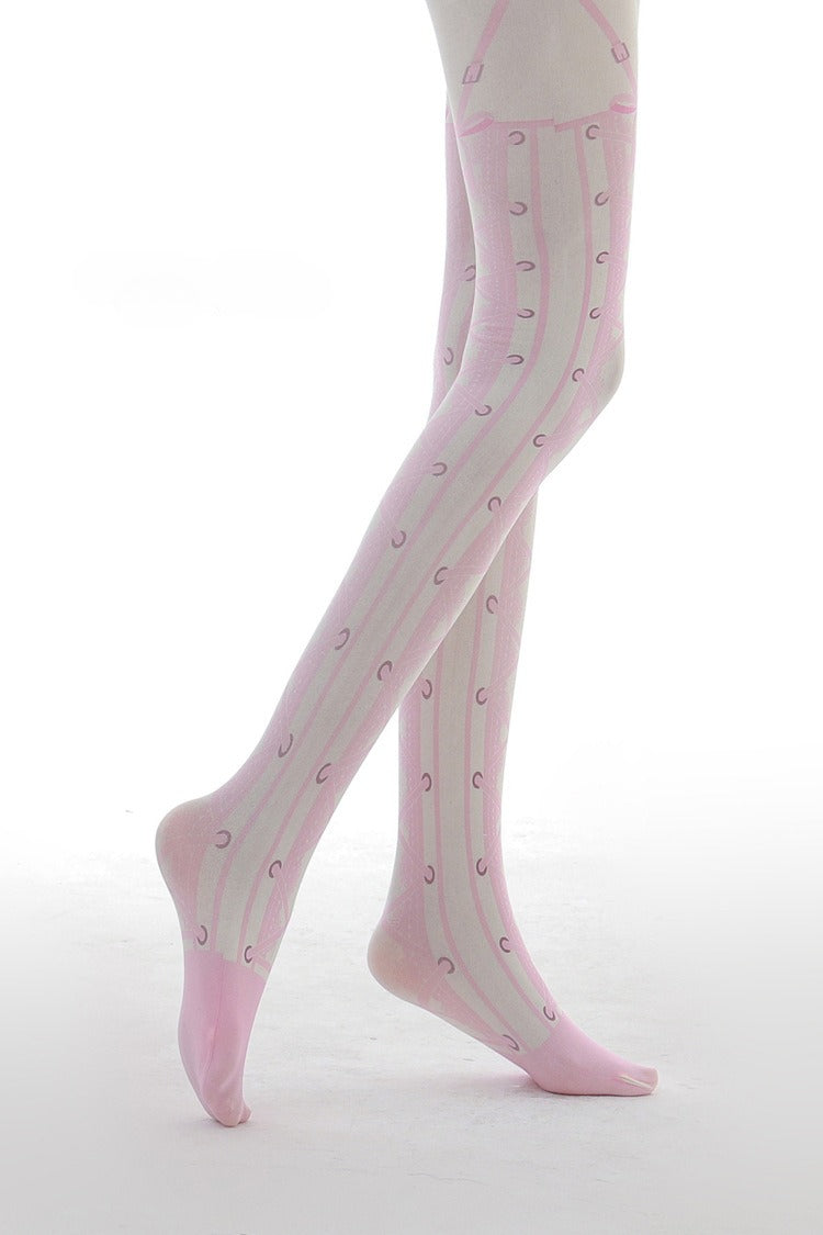 Lolita Cosplay Pink Tights