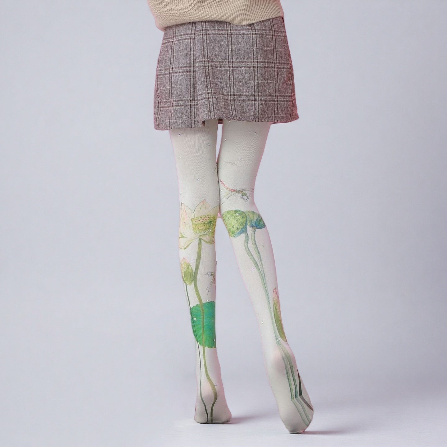 Lotus Shinning Tights with high elasticity and compression,shaping fit and ideal for weddings, parties, ethnic outfits, and street fashion