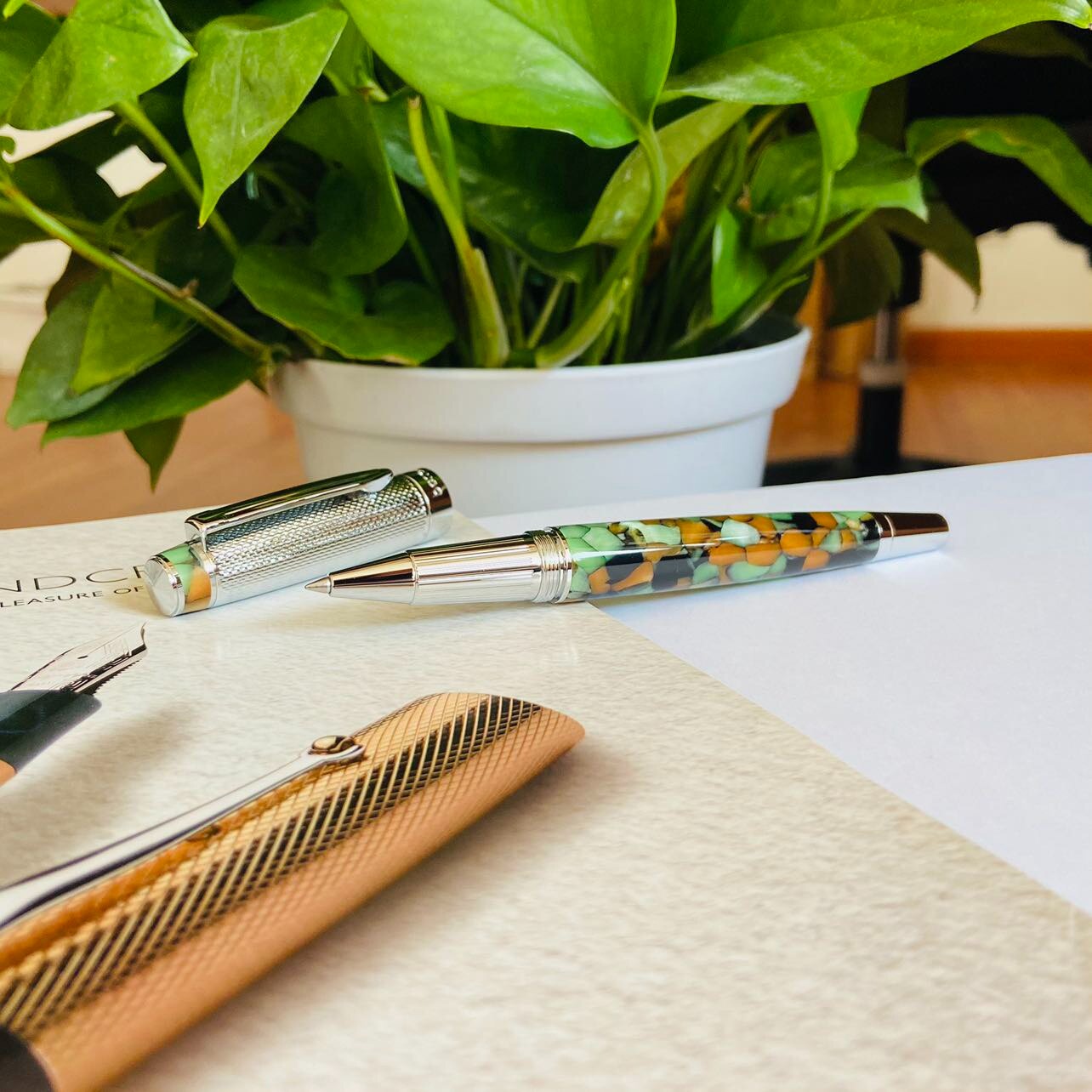 Luxury Mosaic Ballpoint Pen stationery gfit set