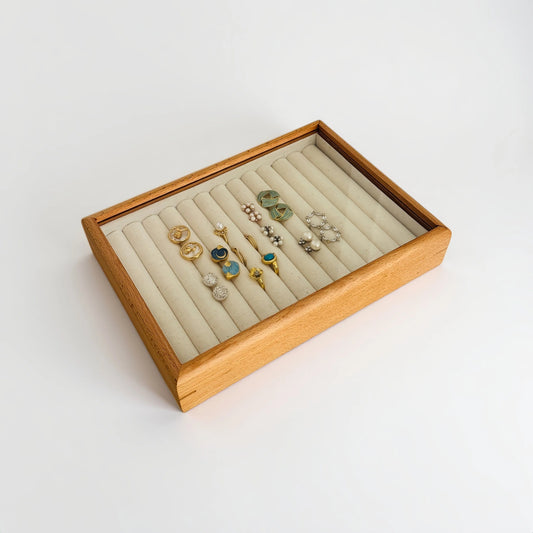Luxury Sliding Jewelry Box Beech Wood
