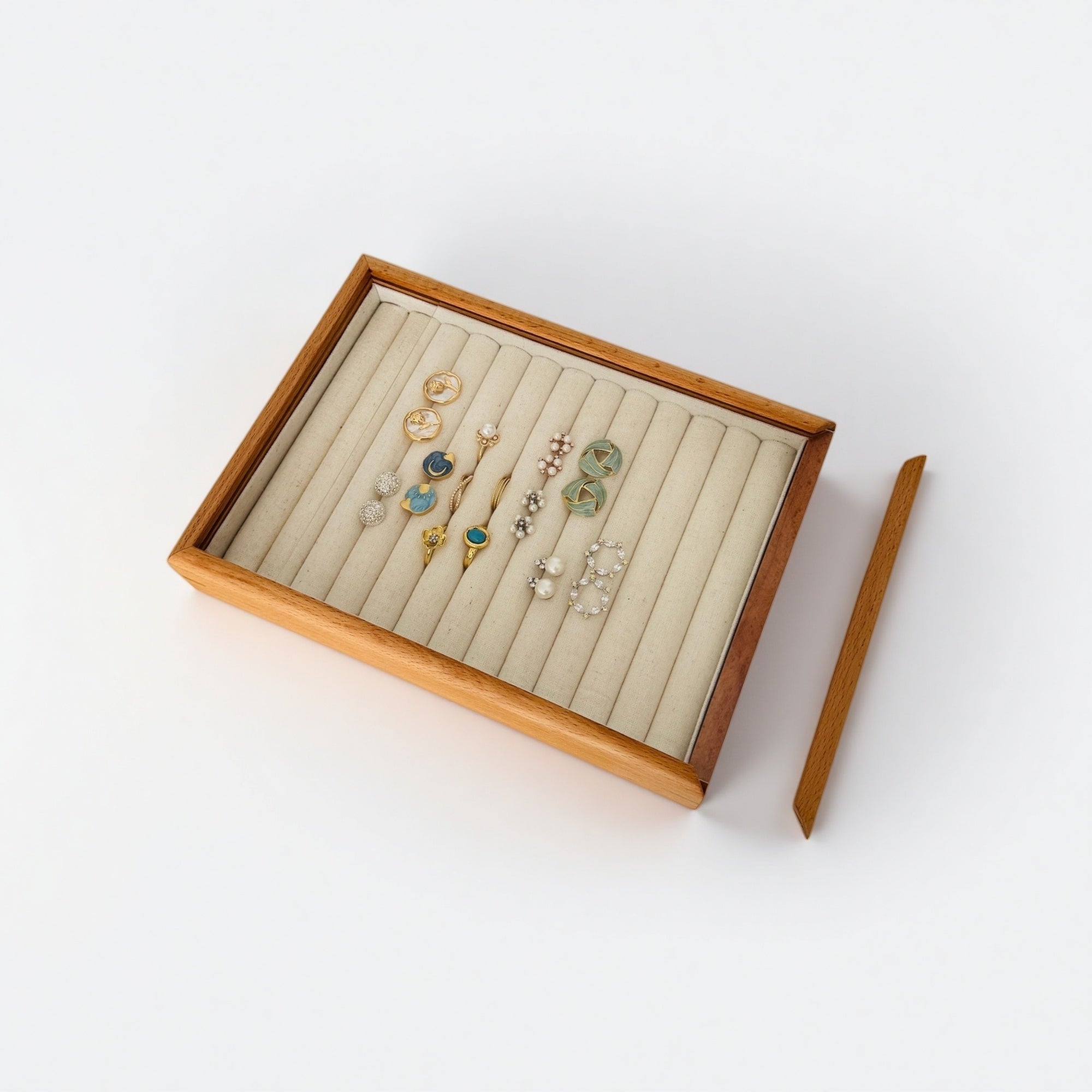 Luxury Sliding Jewelry Box Beech Wood