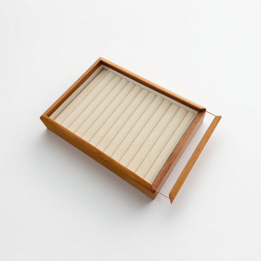 Luxury Sliding Jewelry Box Beech Wood