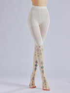Medieval Patterned Women Tights with high elasticity and compression,shaping fit and ideal for weddings, parties, ethnic outfits, and street fashion