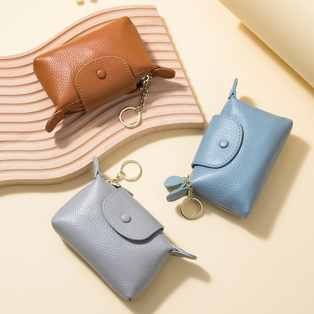 Mini Leather Storage Bag – Genuine Cowhide Coin Purse & Everyday Pouch