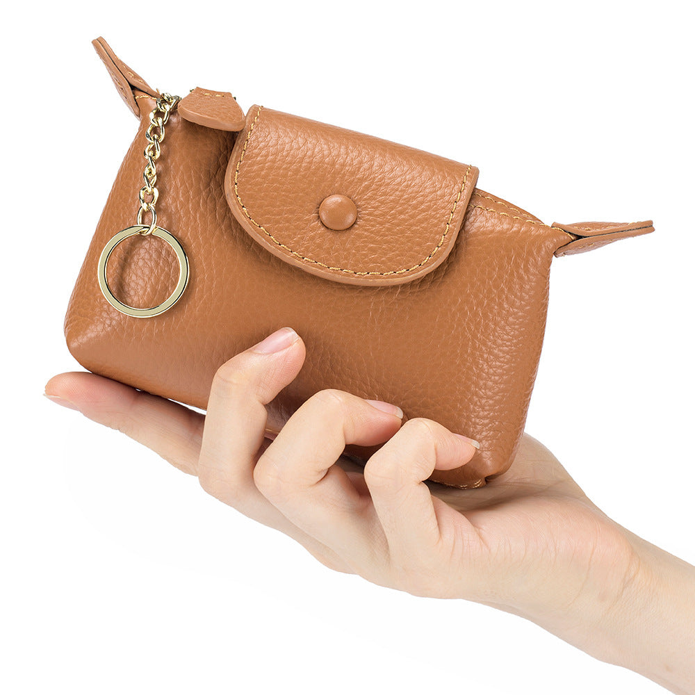 Mini Leather Storage Bag – Genuine Cowhide Coin Purse & Everyday Pouch