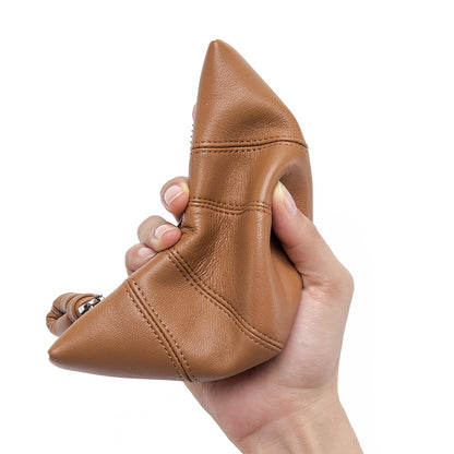 Mini Vintage Croissant Bag – Soft Sheepskin Leather Shoulder Bag