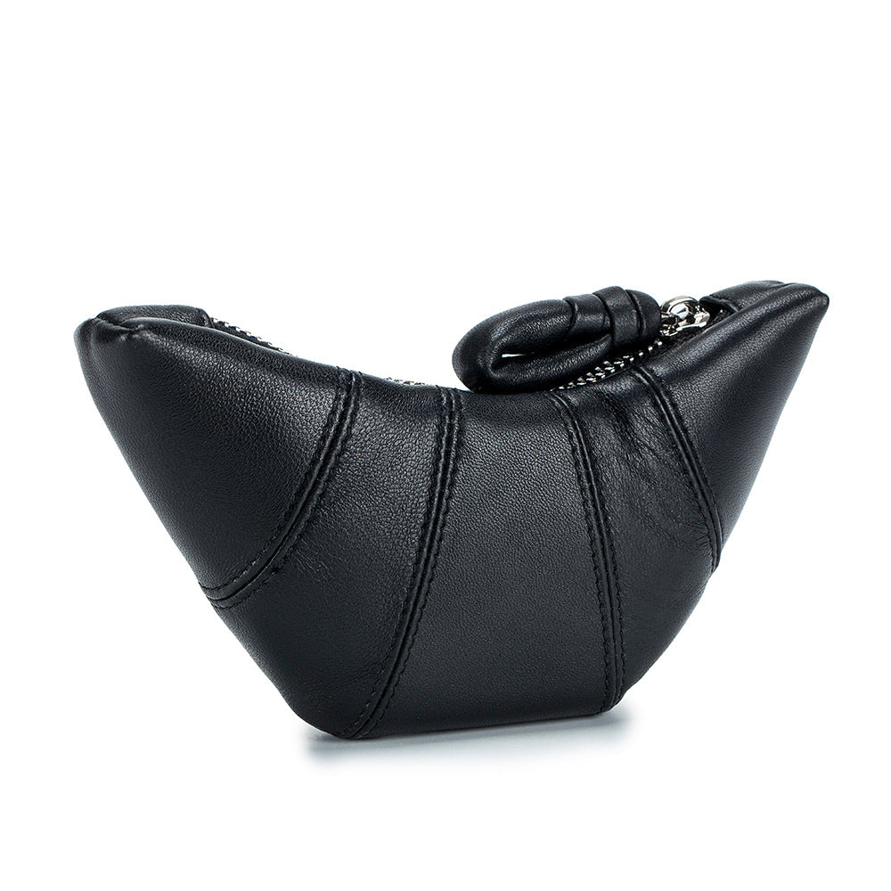 Mini Vintage Croissant Bag – Soft Sheepskin Leather Shoulder Bag