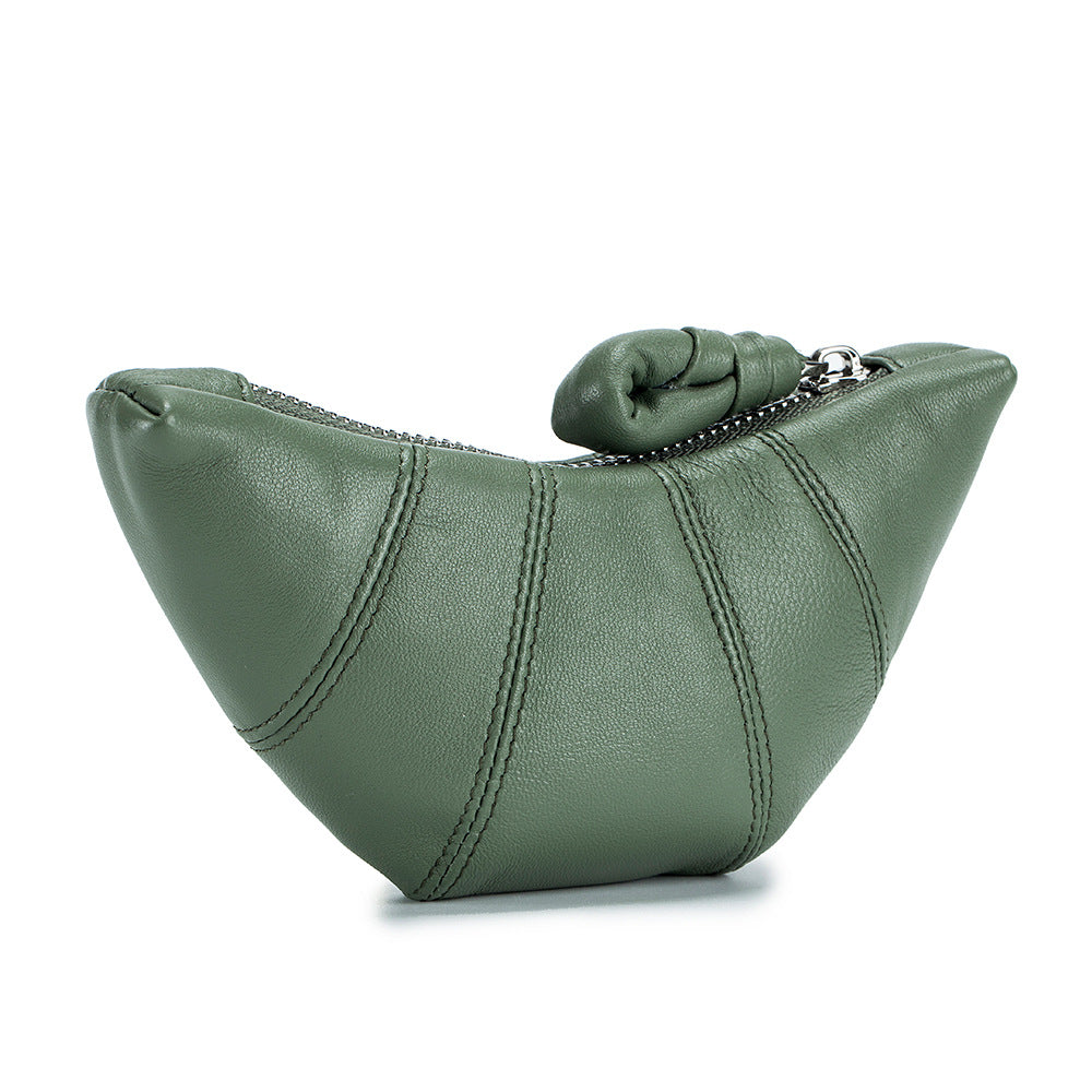 Mini Vintage Croissant Bag – Soft Sheepskin Leather Shoulder Bag