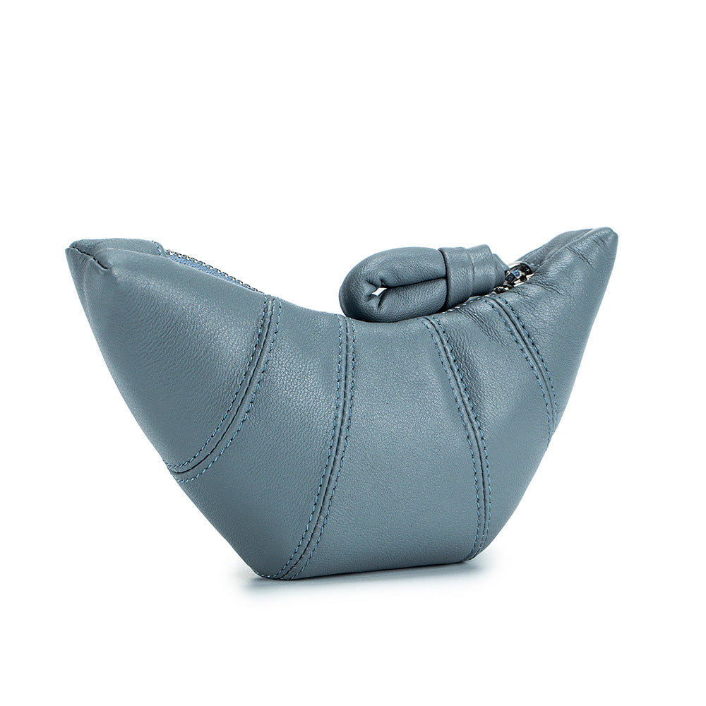 Mini Vintage Croissant Bag – Soft Sheepskin Leather Shoulder Bag