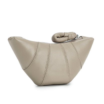 Mini Vintage Croissant Bag – Soft Sheepskin Leather Shoulder Bag