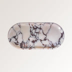 Natural Marble Oval Tray | Luxury Stone Organiser for Jewellery & Aromatherapy