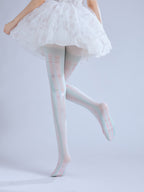 Striped Women Tights Ice Cream Stocking with high elasticity and shaping fit, suitable for events, cosplay, street style, and gifting girls at Christmas