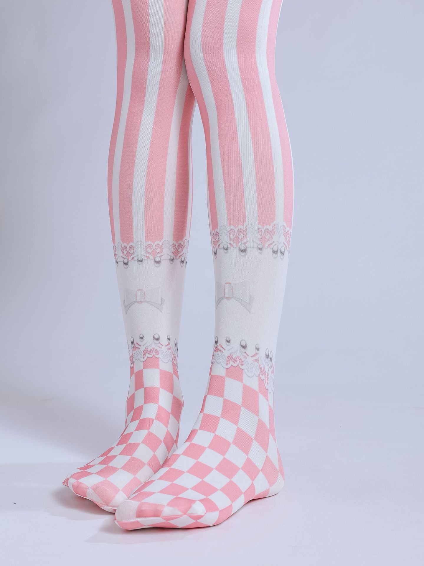 Pink Lolita Tights-Grainvity