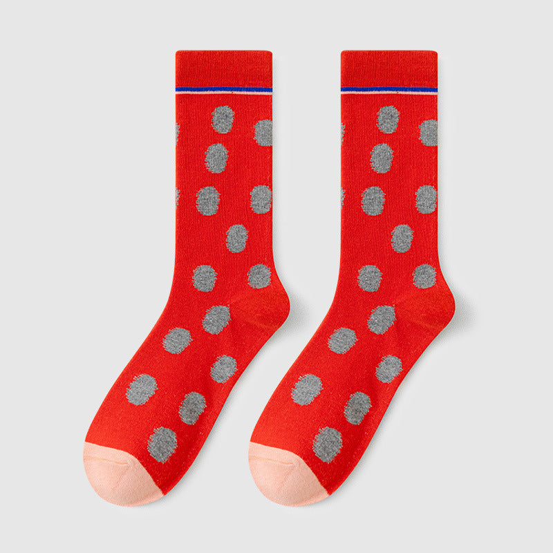 Polka Dots Socks women cotton outdoor